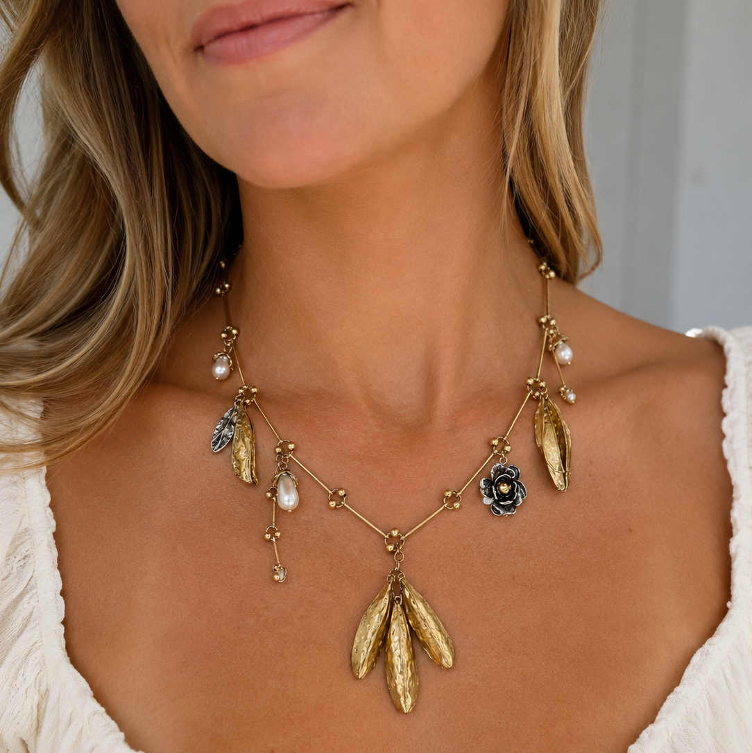 Golden Garden Charm Necklace