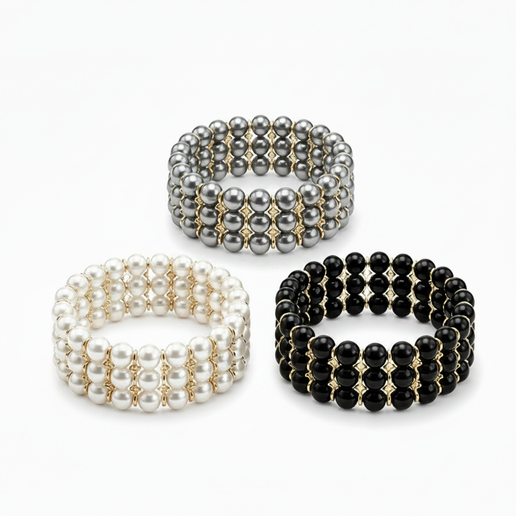 3-Strand Pearl Bracelets