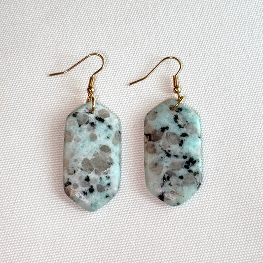 Kiwi Stone Stone Drop Earrings