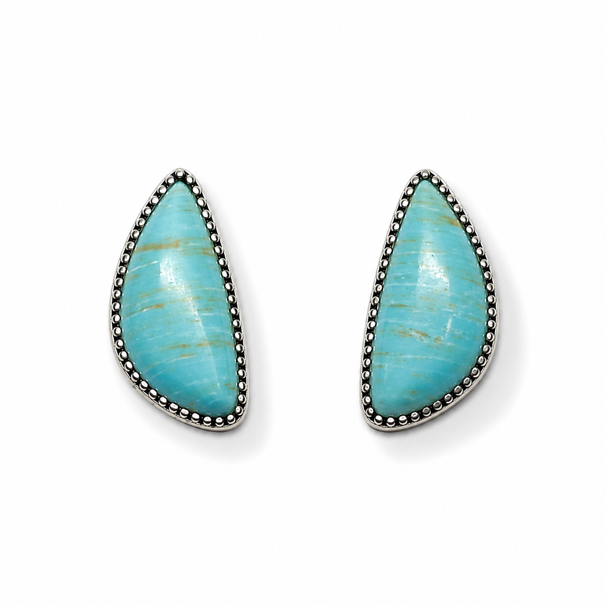 Turquoise Stone Dangle Earrings - ST8MENTS by Stephanie