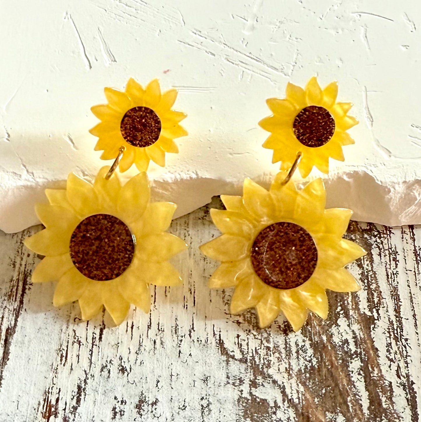 Yellow Sunflower Earrings
