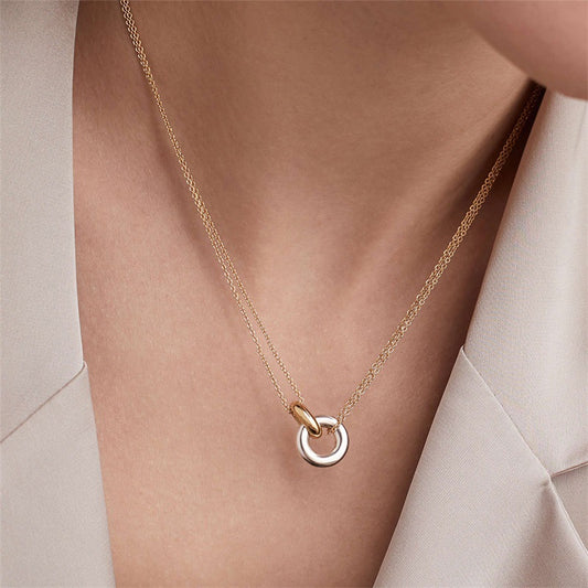 Delicate Joined Circles Necklace