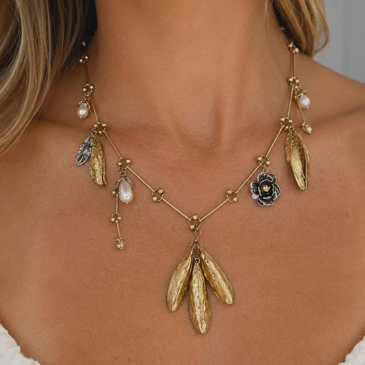 Golden Garden Charm Necklace